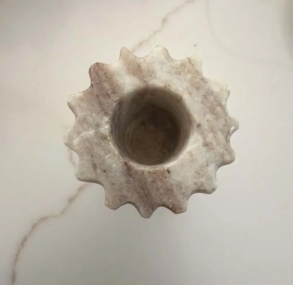 Threshold Designed with Studio McGee Taper Candle Holder Small Marble